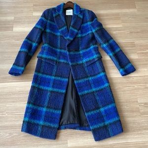 SAM New York brushed wool multicolored women’s size small pea coat made Bulgaria